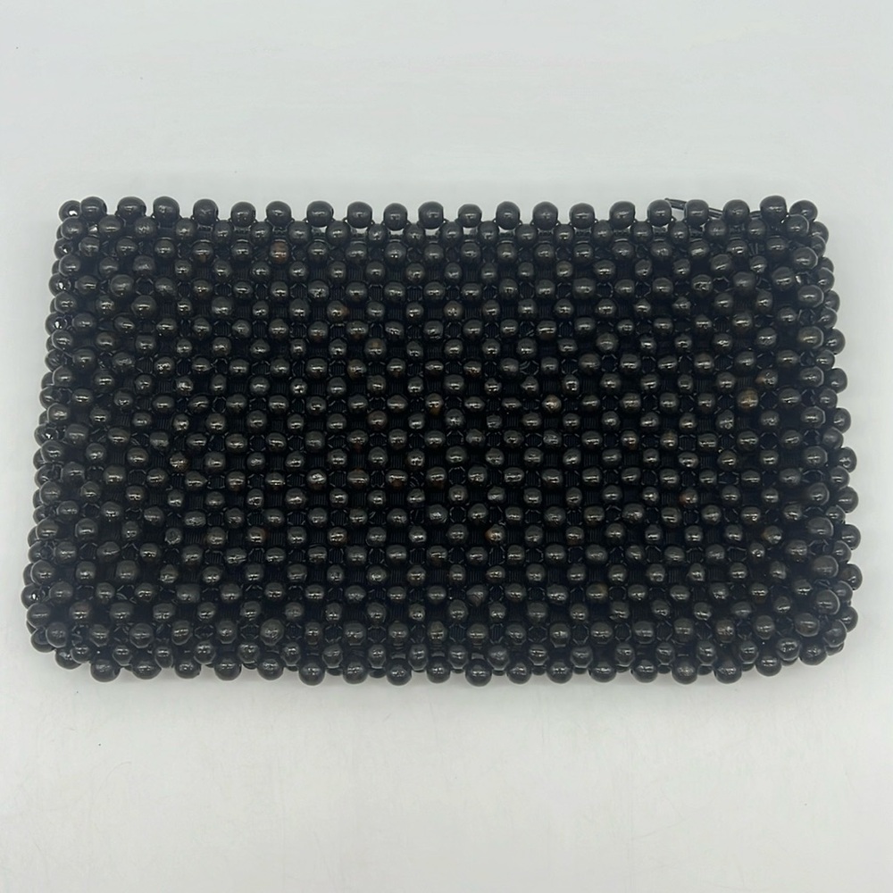 Magid Vintage Beaded Clutch Black